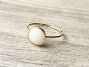 The Milky Circle Ring - SOLID GOLD 14K